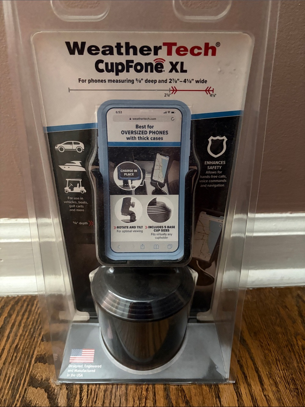 CupFone XL Phone Holder in Black